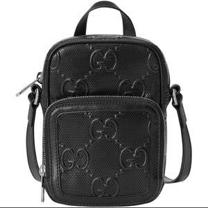 Gucci GG Embossed Bag Mini Black- Men's